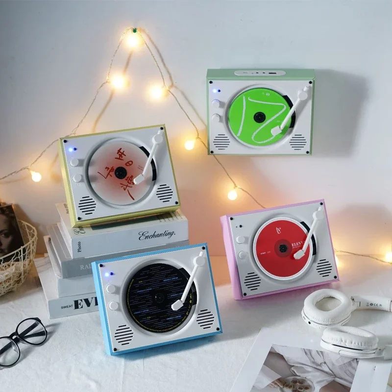 

Настенный Bluetooth-динамик, Классический ретро-проигрыватель компакт-дисков без потерь с дистанционным управлением, музыкальный проигрыватель Wilress с поддержкой U-диска