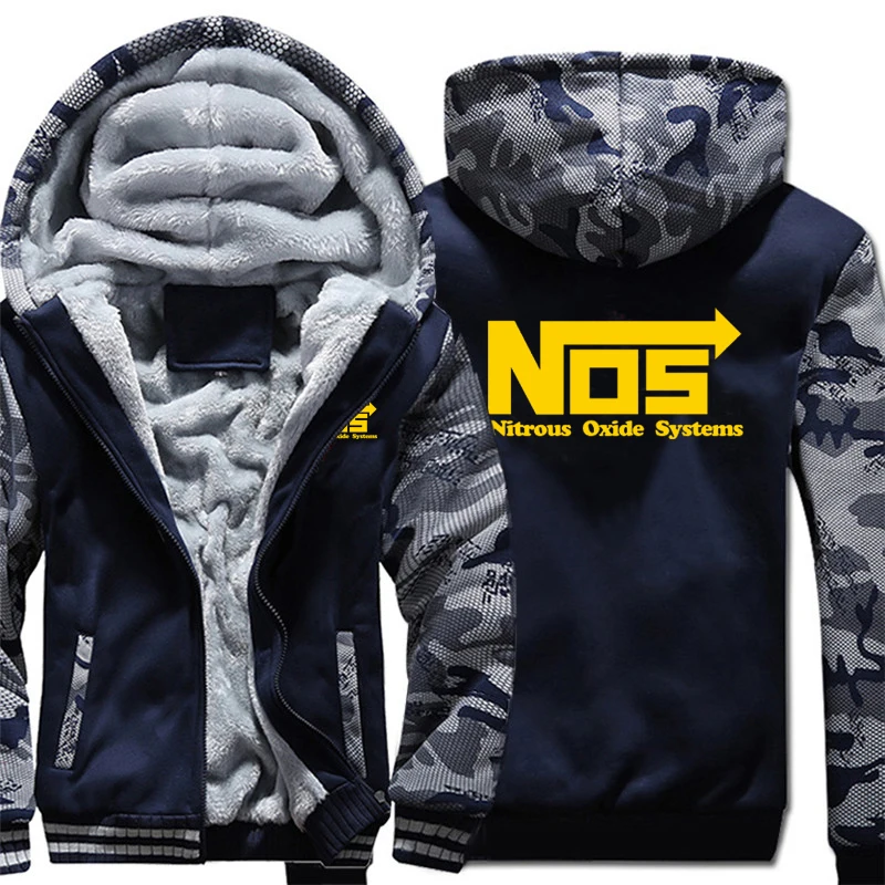 NOS Nitrous Oxide Systems Hoodies Men Coat Winter Warm Fleece NOS Nitrous Oxide Sweatshirts Jacket 3