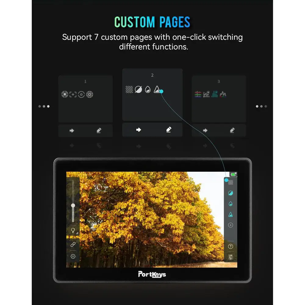 Portkeys BM5IV WR 5.5&rdquo; 2000nits 4K 60P HDMI-compatible 3G-SDI Wide Color Gamut Camera Control Monitor Built-in CINENORM