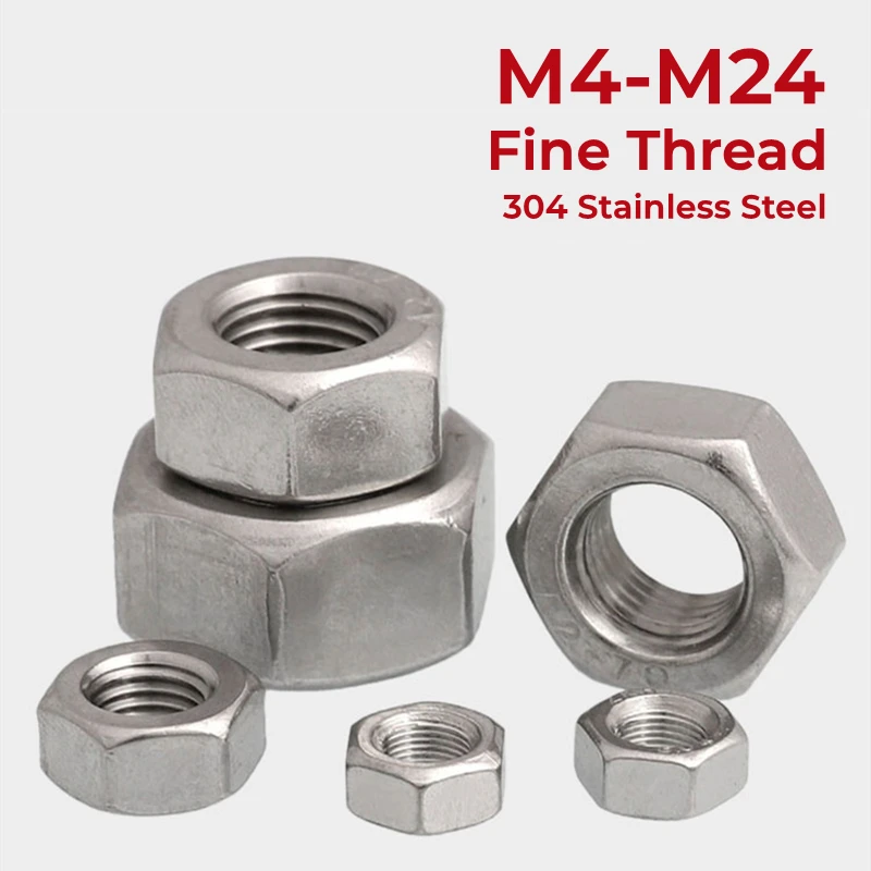 Dadi Pieni Metrici Fini - M6, M8, M10, M12, M14, M16, M18, M20, M22, M24, M30