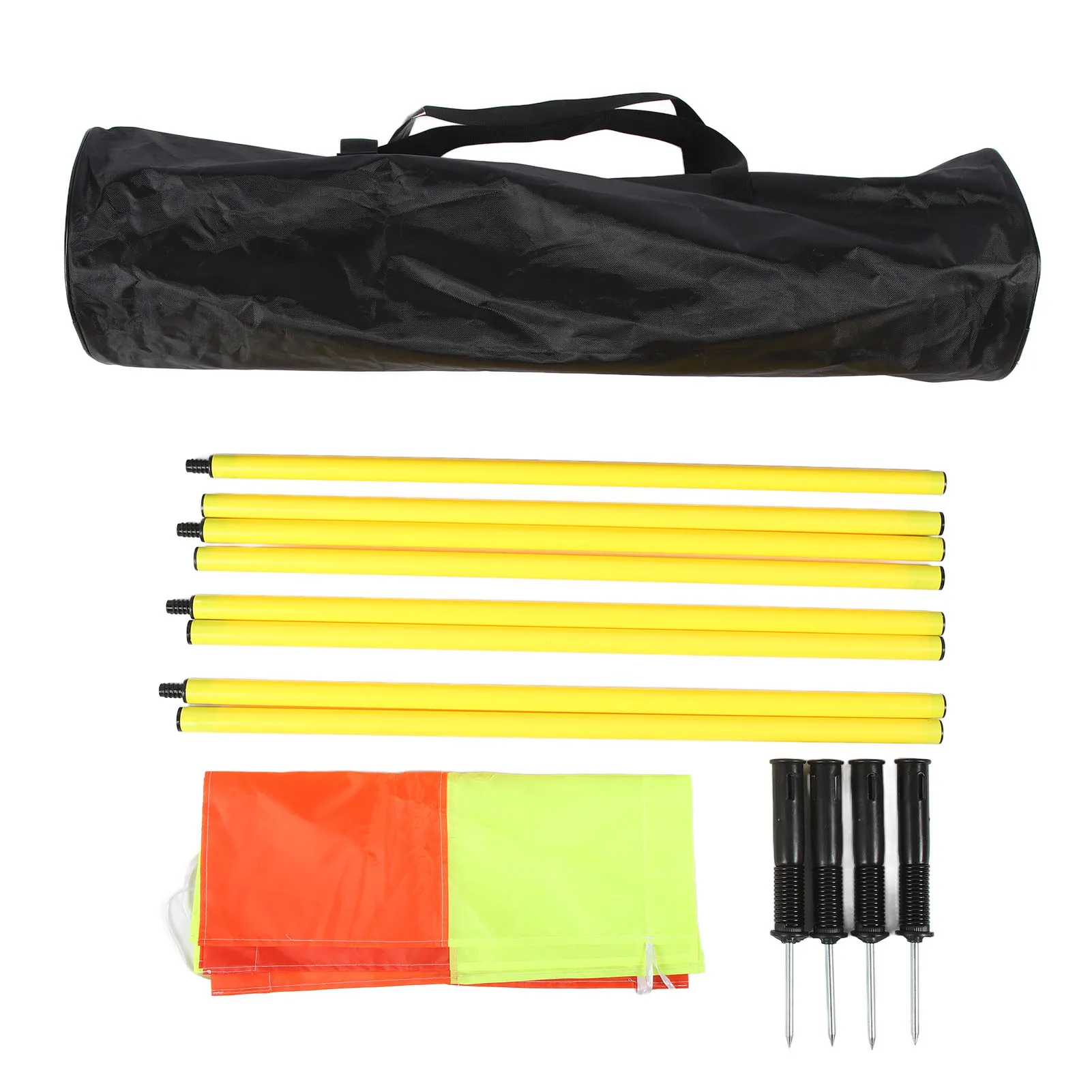Soccer Flag Poles 2 Section 1.5m Poles Soccer Field Corner Flags High Visibility Wearproof with Storage Bag For Training Outdoor