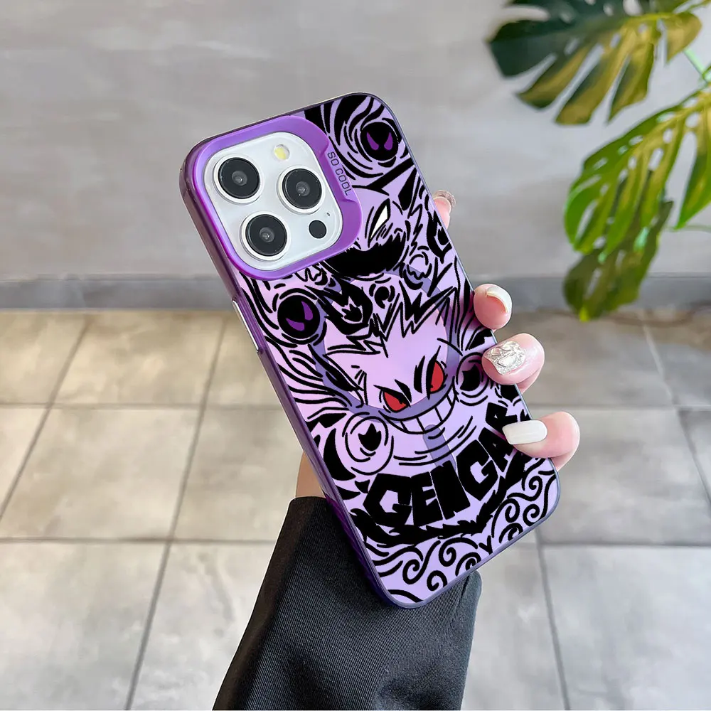Silver-Plated Luxury Gengar Magnetic Case - Soft, Anti-Fall Design