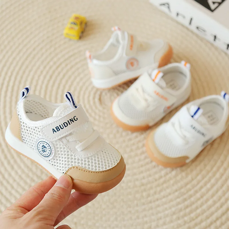 Baby Walking Shoes Boy and Girl Soft Soles Anti-skid Children's Casual Sneaker Shoes Mesh Breathable Baby Shoes image