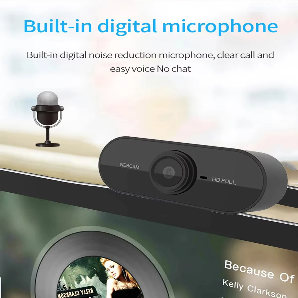 Webcam Computer Camera 1080P/2K HD USB With Microphone Support Desktop Computer Laptop Suitable For Live Video Call Conference 4