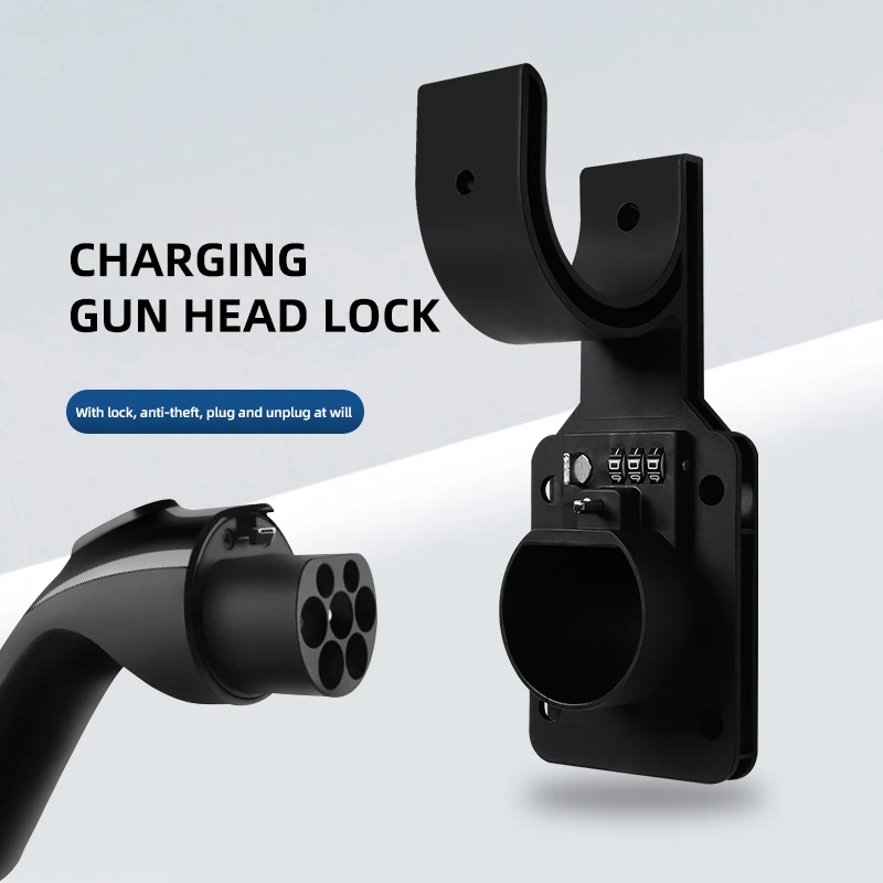 Ev Charger Holder Holster Dock With Lock For Electric Vehicle Type 2