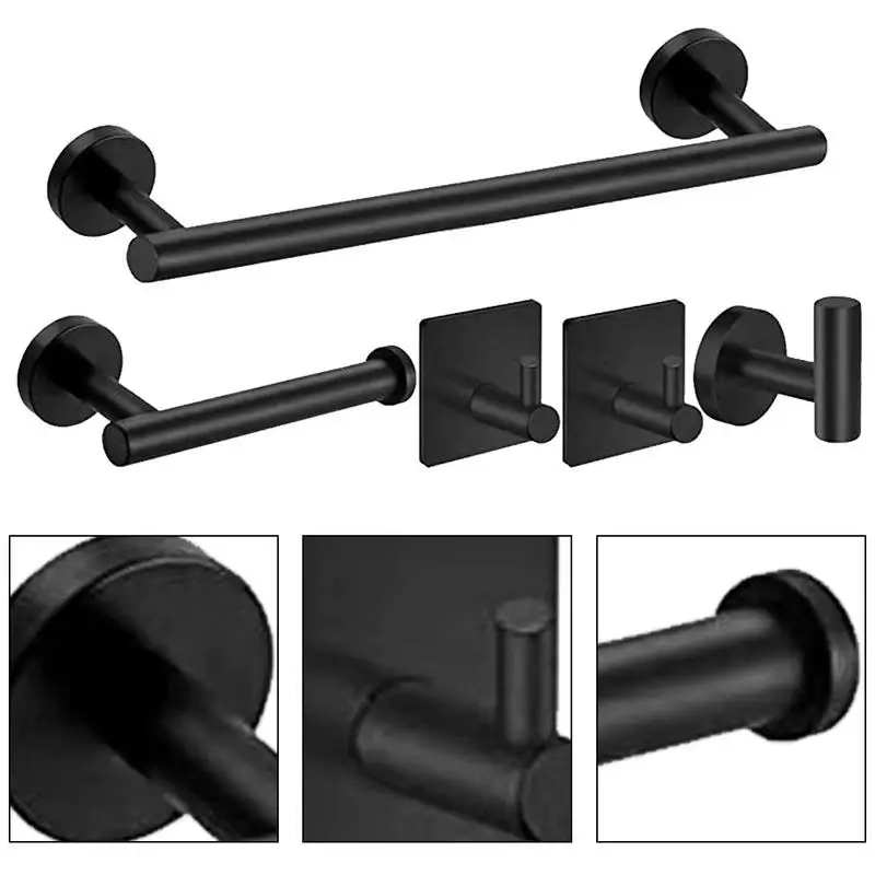 

Bathroom Accessory Set Towel Bar For Bathroom Stainless Steel Self Adhesive Wall Mounted Bath Towel Rail Bar Accessories Towel