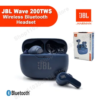 JBL WAVE 200TWS Wireless Earbuds True Headset JBL W200 TWS Bluetooth 5.0 Earphones Sports Headphones With Mic HK version 1