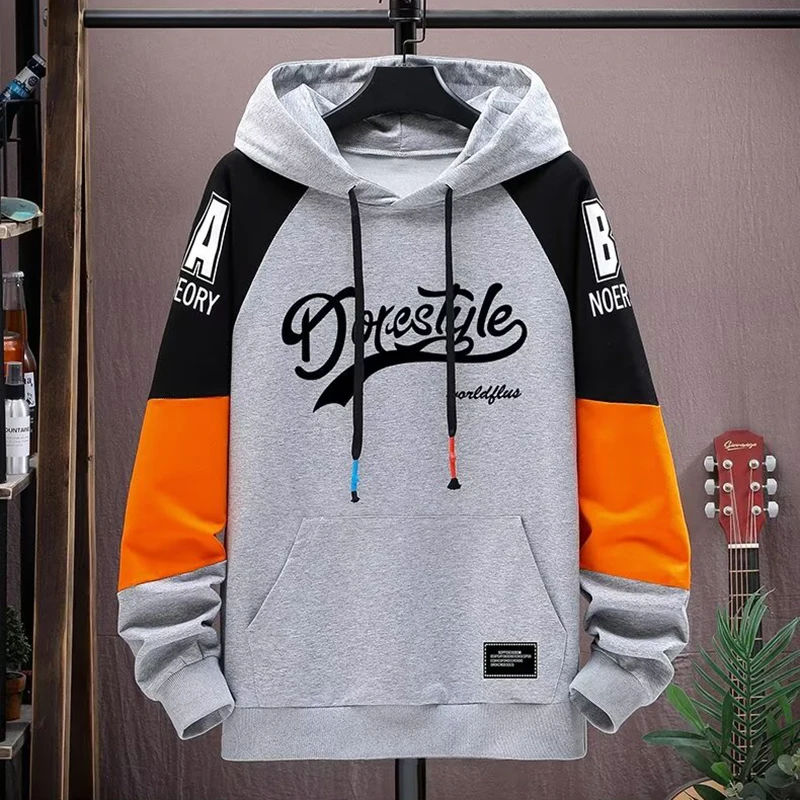 Fashion Men's Sets Korean Style Trend Pullover Hoodies Men+Casual Harajuku Streetwear Sweatpants Spring Autumn Men Clothing Sets 4