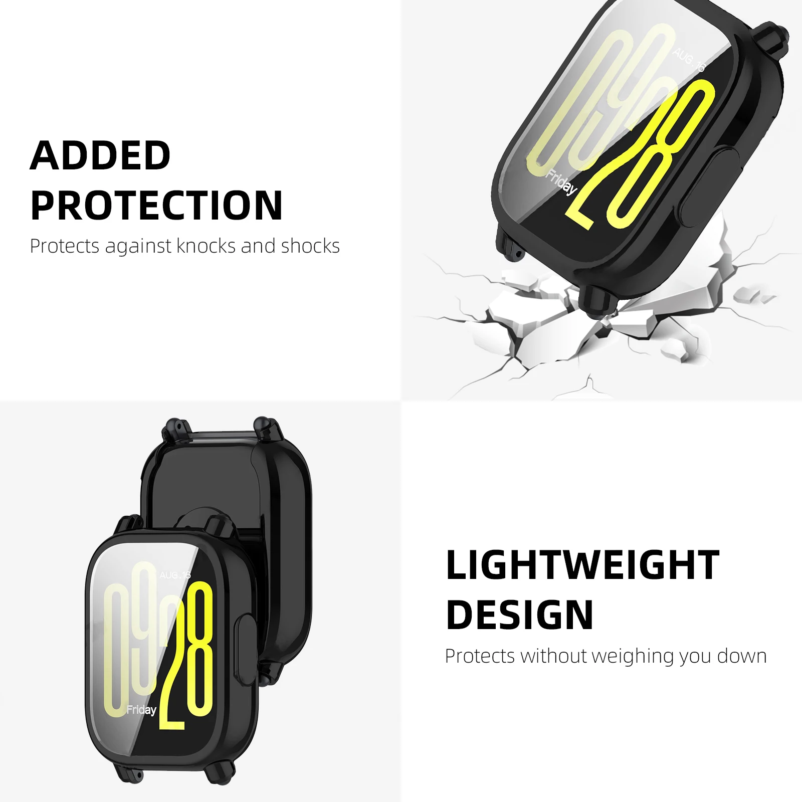 Soft TPU Screen Protector Watch Case For Xiaomi Redmi Watch 5 Lite Active Case Silicone Shell For Redmi Watch 5 Active Accessory