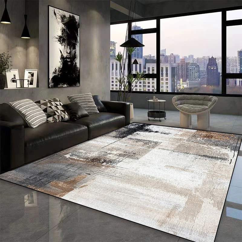 Modern Geometric Carpet Living Room Sofa Coffee Tables Non-slip Large Rugs Bedroom Decor Washable Rug Bedside Plush Floor Mats 3