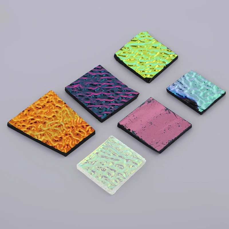 Dichroic 유리 스크랩 융합 유리, DIY 주얼리용, COE 90 융합 유리, 로트당 5 봉지