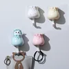 Household Cartoon Cat Decorative Hooks Key Holder Wall Mounted Adhesive Coat Hanger Hat Rack  Sundries Organizer Accessories 4
