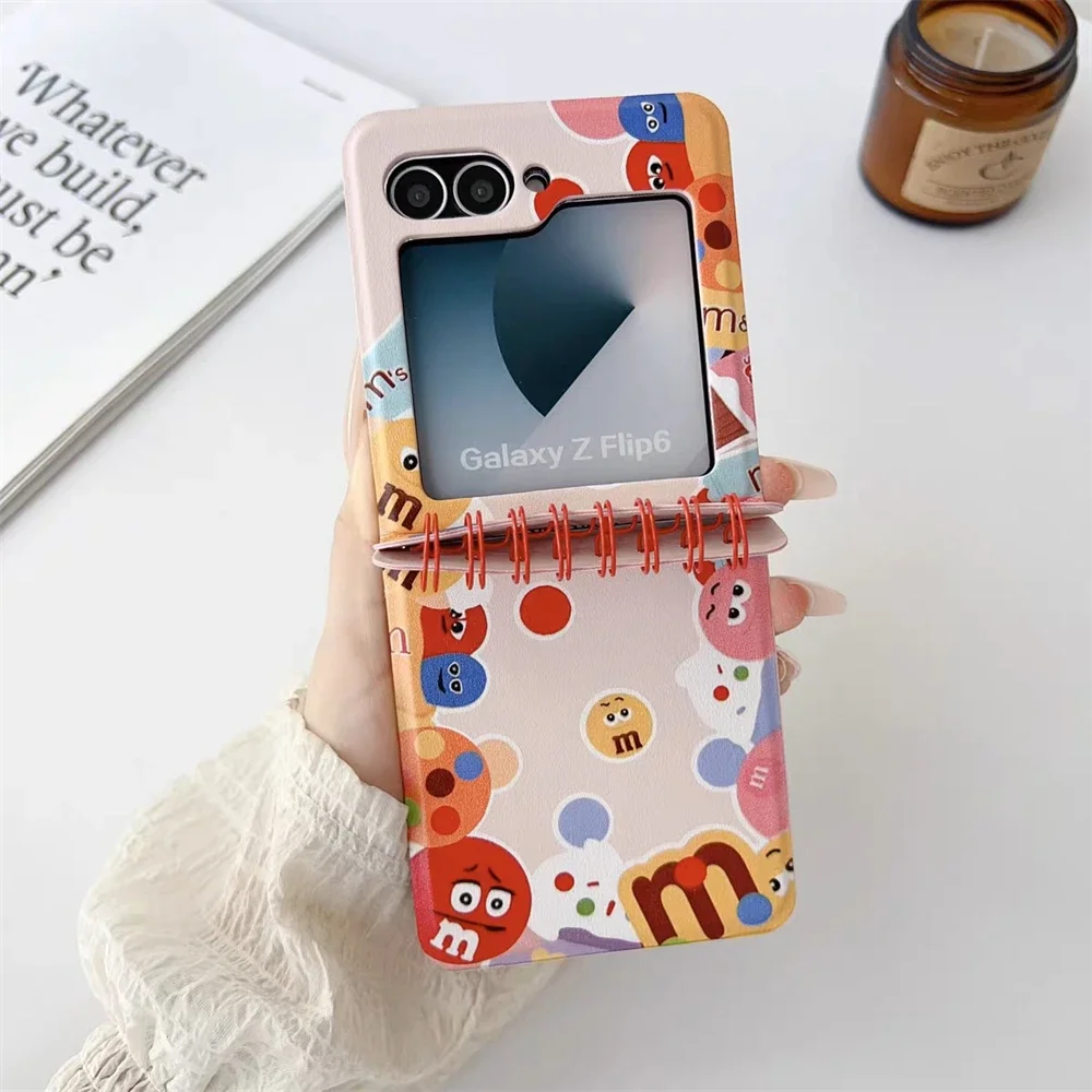 Korean Cute Cartoon Bear Monster Notebook Style Phone Case - Kawaii Girl Gift Cover Shell