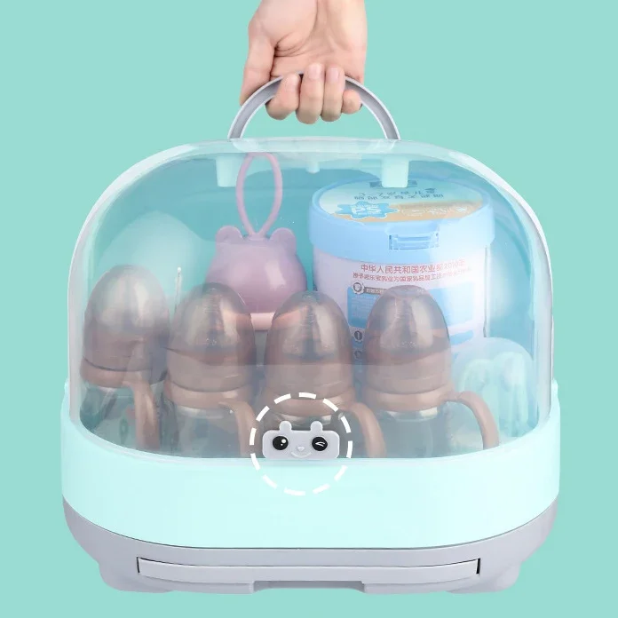 Portable Bottle Dry Rack Baby Bottle Drain Cleaning Dryer Drainer Storage BPA FREE Baby Pacifier Feeding Cup Holder Box