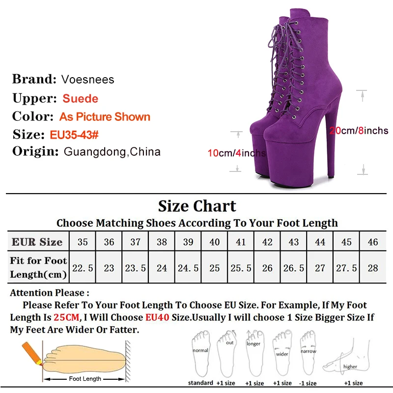 Lace-up Platform Suede Women Boots Thick Bottom Inside Zipper Stripper Shoes Nightclub Gothic High Heels Pole Dance Short Boots