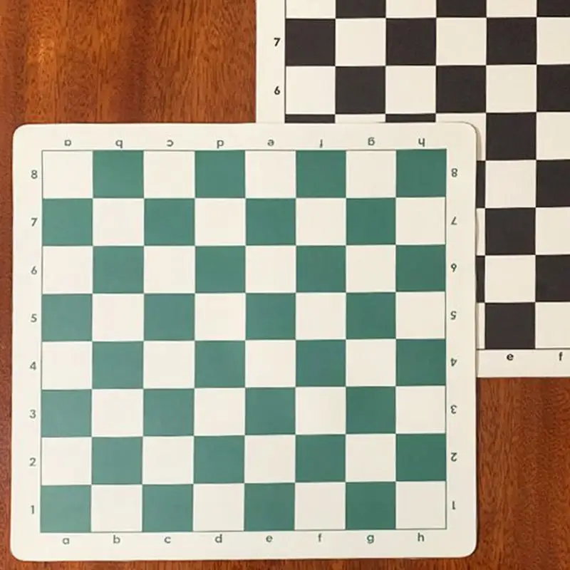 Chess Boards For Adults 64 Grids Tournament Chess Mat Roll Up Board Compact Rollable Chessboard Checkers Folding Board For