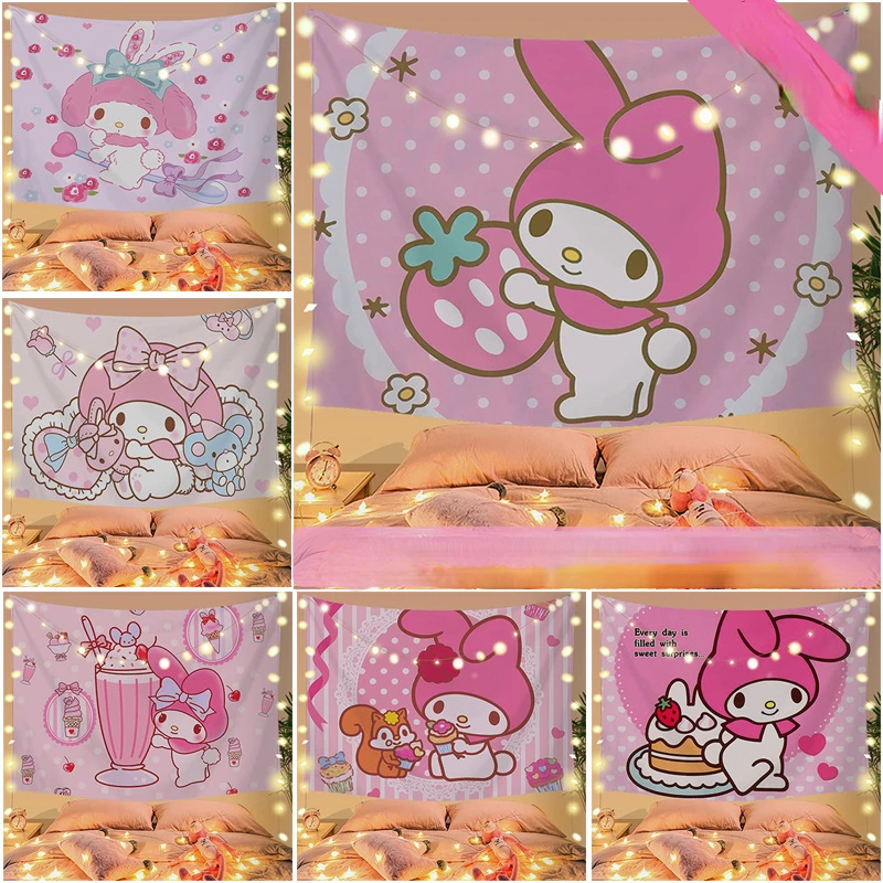 Crokiet Kawaii Wandteppich - Niedlicher Cartoon Design Für Zimmerdekor Im Teenager Style