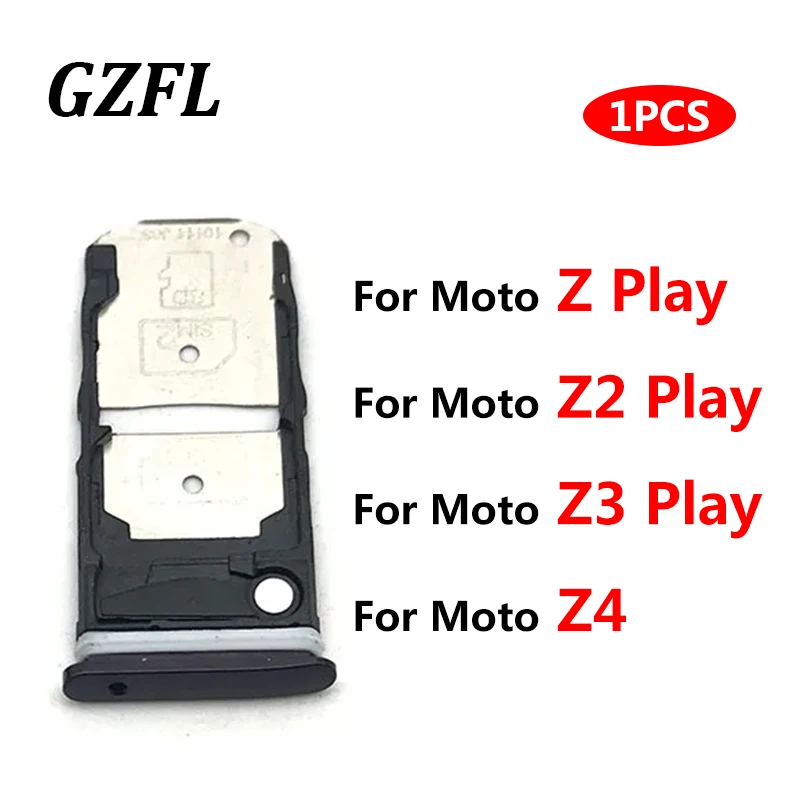 

1PCS For Motorola Moto Z Z2 Z3 Z4 Play Sim Card Tray Slot Holder Adapter Replacement Parts