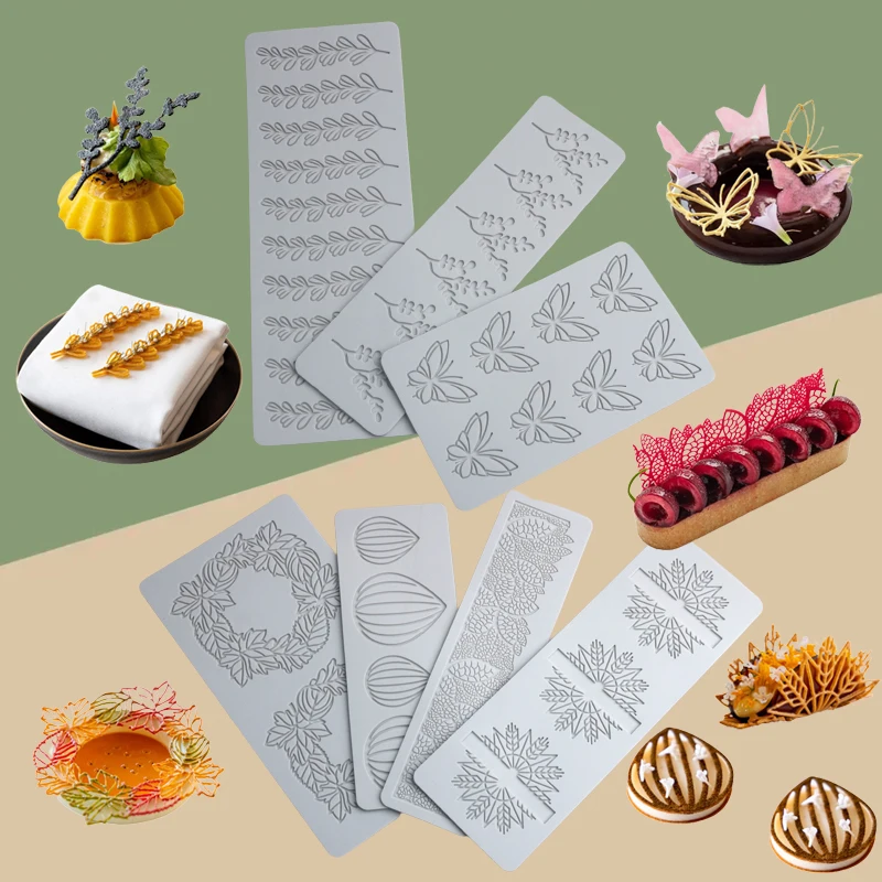 Silicone Lace Mat Butterfly and Leaf Pattern, Sugarcraft Cake Decorating Mold Pad, Flex... - SKU CDM02115 - UGI Packaging