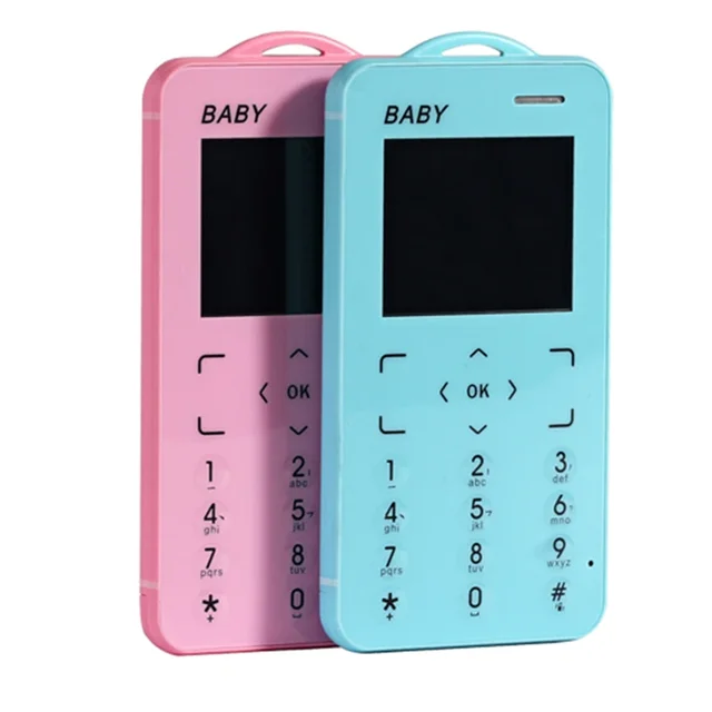 Mini Card Push Button Mobile Phone 1.77" Hands 2G GSM Single Micro SIM MP3 Bluetooth Dialer FM Radio Blacklist Student CellPhone
