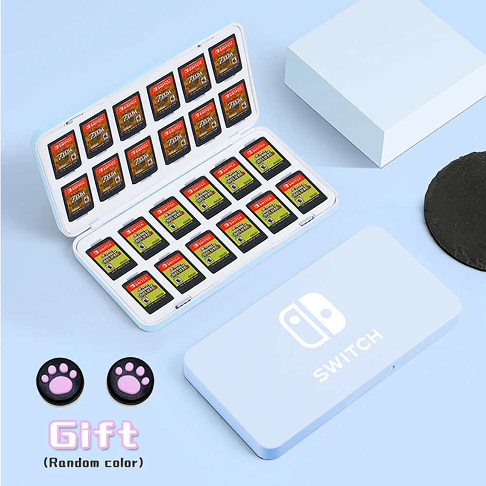 24 in 1 Game Card Case Holder for Nintendo Switch Lite Magnetic Cartridge Box With Soft Slot for Switch /Switch Oled Accessories