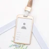 1PC Card Cover Bag Unisex Business Aluminum Alloy Work Name Card Badge Holders Women Men Credit Card Business Bus ID Holder Case 5