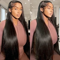 Perruques Lace Front Lisses en Cheveux Humains, Perruque Frontale HD 13x6, Perruques en Cheveux Humains Ultra-Lisses 13x4, Accessoires Capillaires pour Femmes 2