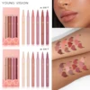 YOUNG VISION matte 6-color liquid lipliner set sponge gourd head fog face nude lipstick pen 4
