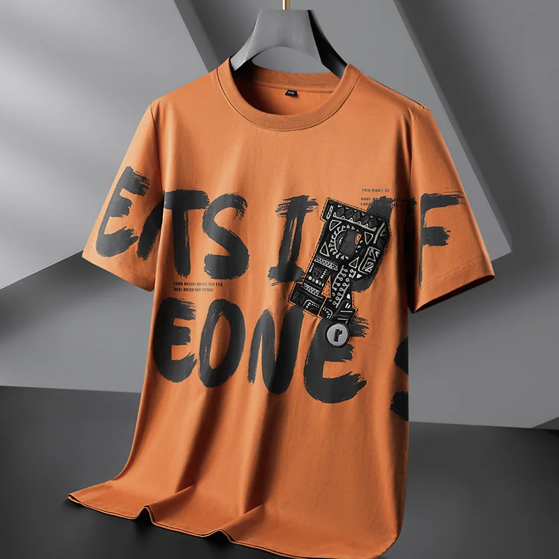

Мужская летняя футболка с круглым вырезом, размеры 2XL, 3XL, 4XL, 5XL, 6XL, 7XL