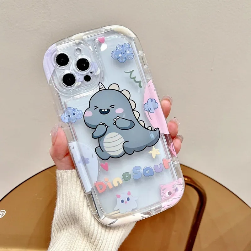 Cartoon Dinosaur Angel Record Case Per Honor 90 70 X7 X8 50 X6 X6S X9B X9 Magic 4 6 Lite 20 X7B X6A 9X Pro Tpu Cover Per Telefono