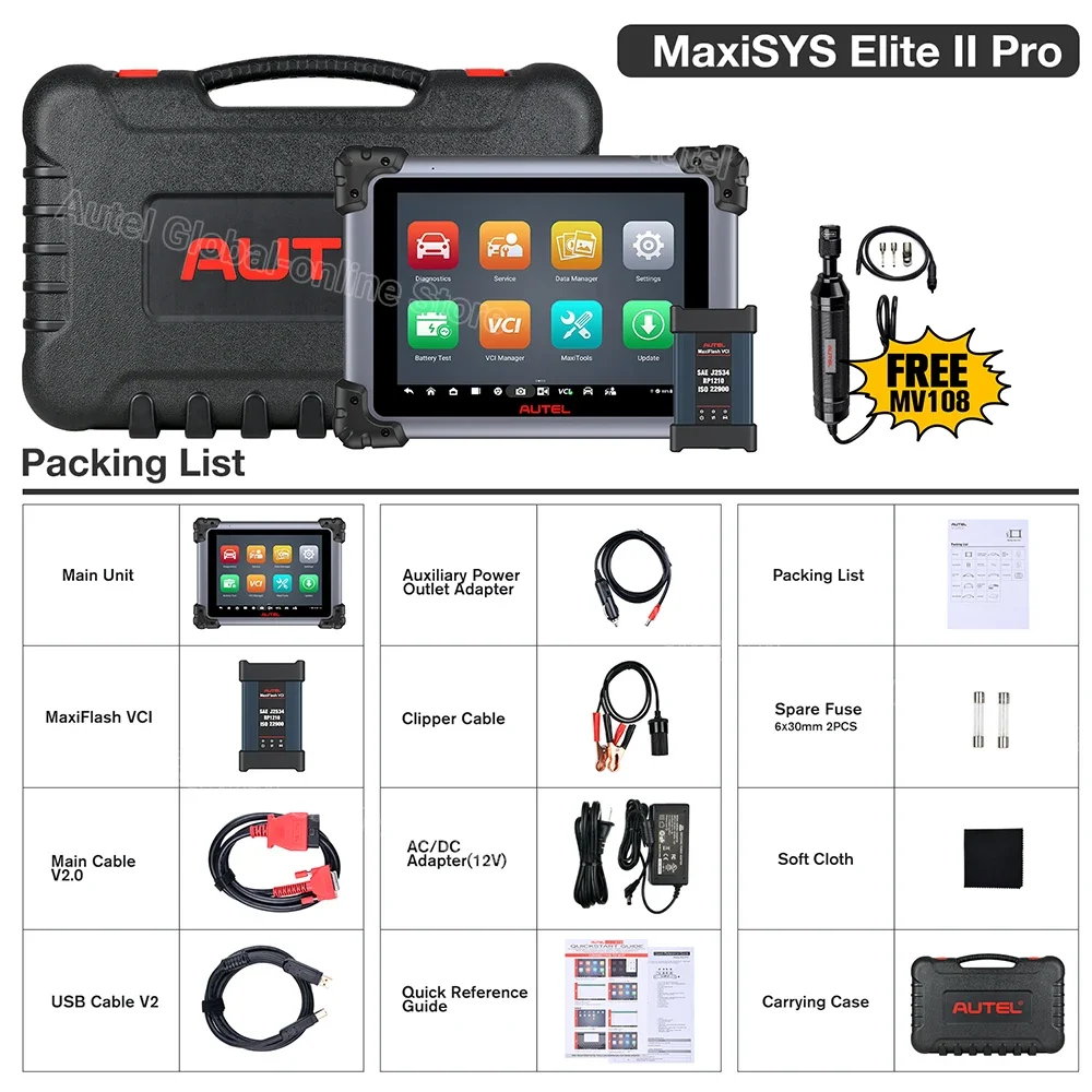 أدوات تشخيص السيارات Autel MaxiSYS Elite II Pro Ob...