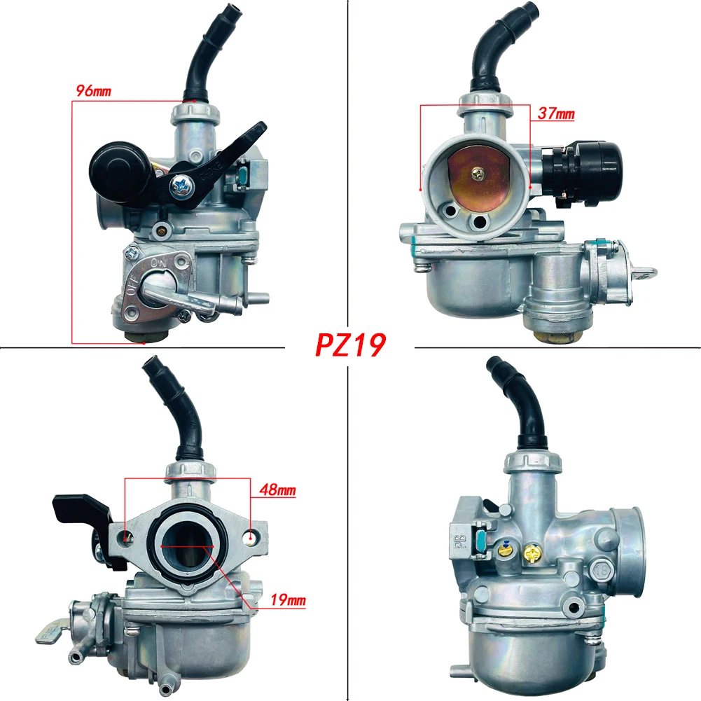 GOOFIT PZ19 19mm Vergaser Mit Hand-Choke – Ersatz Für 110cc ATV, Dirtbike & Go-Kart (4-Takt)