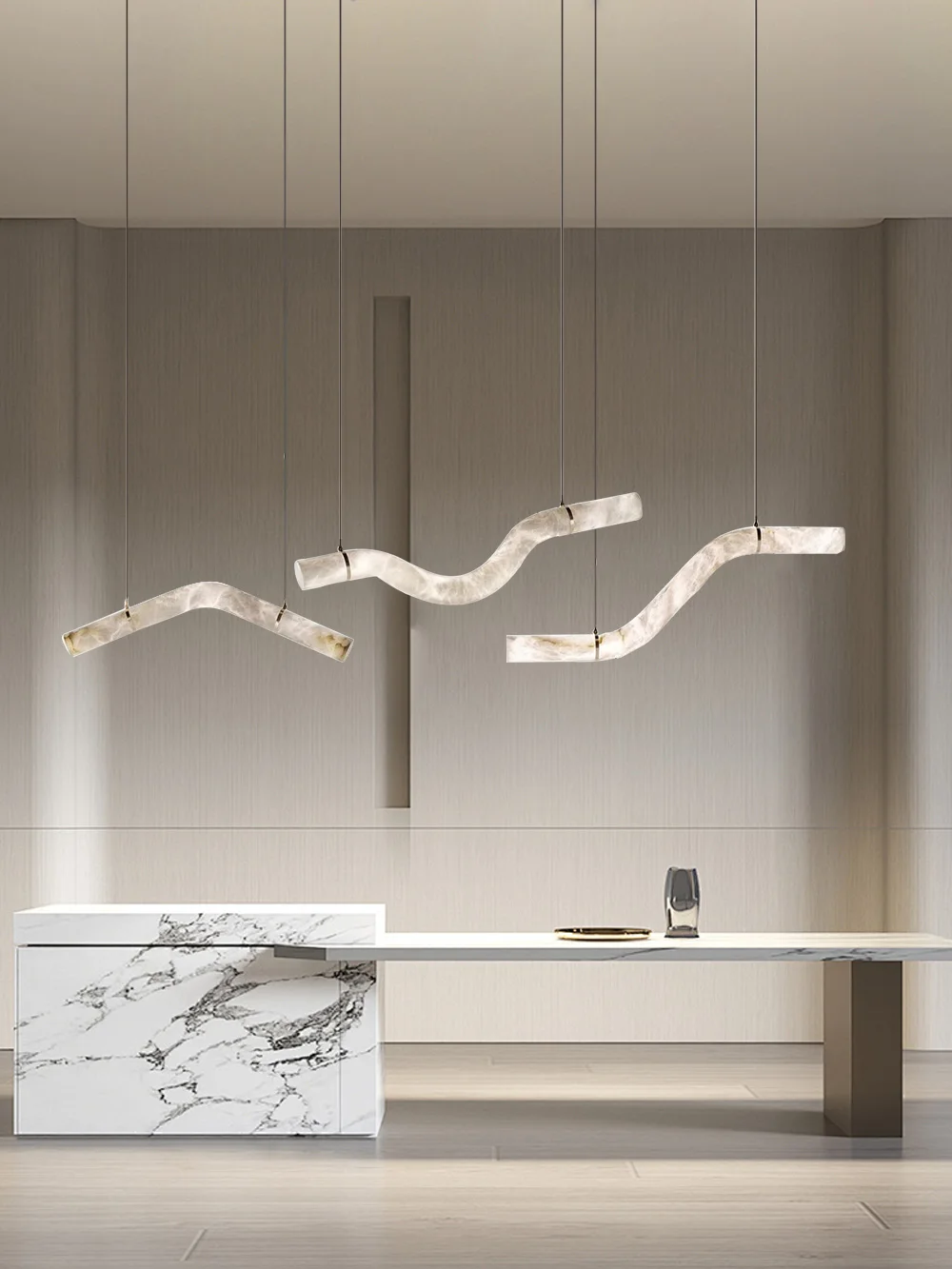 

Marble Beauty Designer Dimmable LED 2024 Trendy Pendant Lights.Suspension Luminaire Lampen Pendant Light For Dinning Room