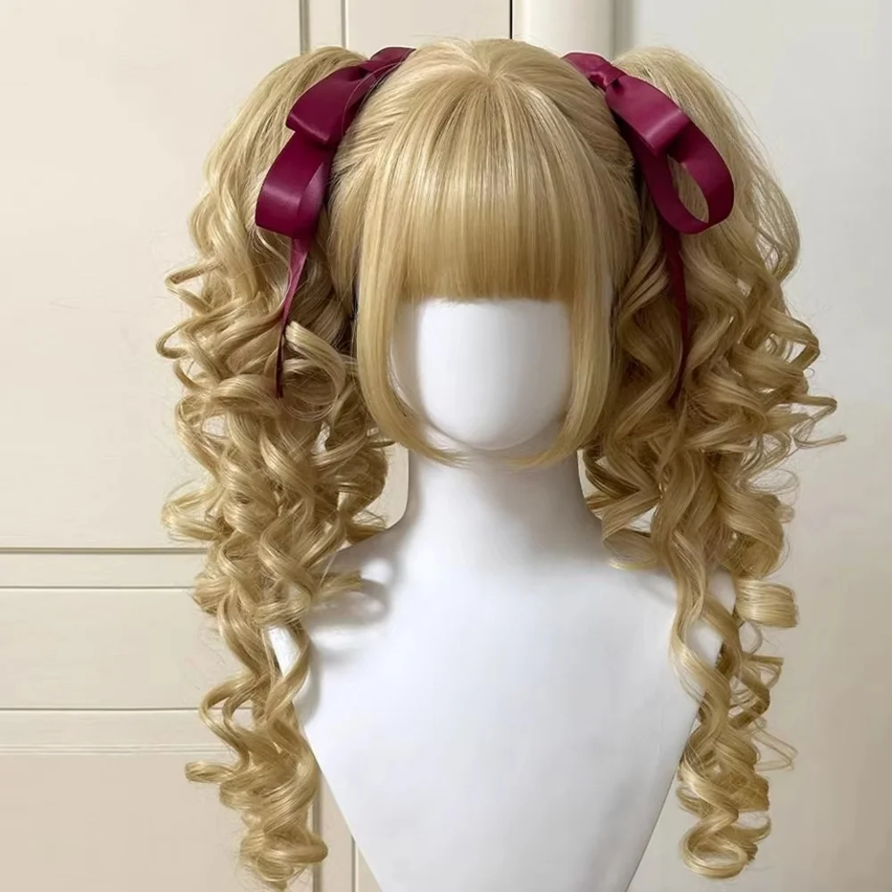 Synthetic Blonde Bob Wig for Women Cosplay Halloween