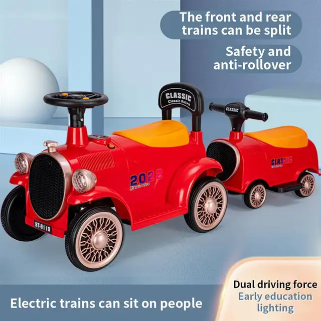 Children'S Electric Car Train Four-Wheeled Car Electric Toy Car 2-6years Kids'S Ride-On Toy Scooter For Baby Tricycles For Child 2