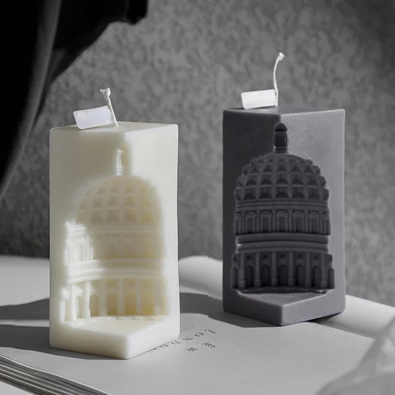 DIY Nordic Architecture Candle Silicone Mold Dome Arch Roman Column Plaster Soap Candle making Gift Craft Home Decor Supplies
