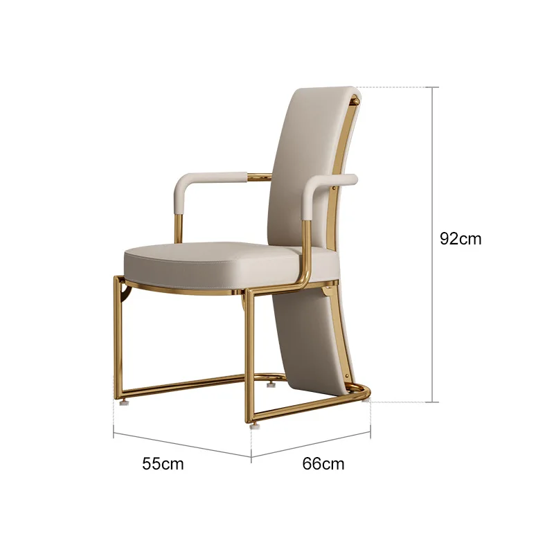 White Restaurants Dining Chair Kitchen Arm Rest Modern Nordic Dining Chair Living Room Italian Silla Comedor Home Furniture