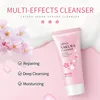 Sakura Cleanser Rich Foam Deep Clean Remove Grease Improve Oily Face Wash Cream Gentle Moisturizing Remove Blackhead Cleanser 1
