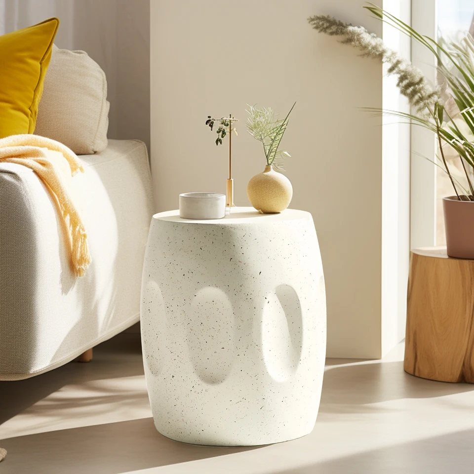 Lightweight Concrete Decorative Garden Side Table