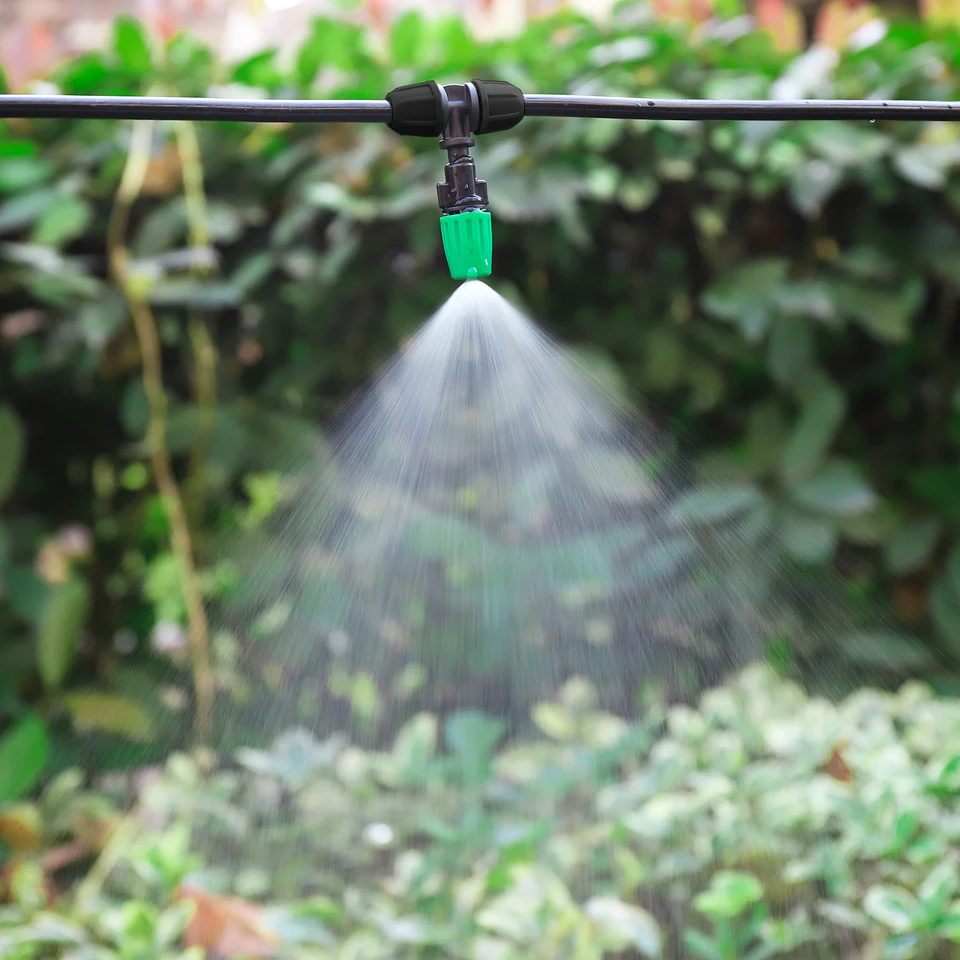Ugelli di nebulizzazione a bassa pressione da 6 mm 0,15-0,8 mm Atomizzatore fine Spruzzatore Slip Lock rapido per l'irrigazione del giardino Umidificazione Raffreddamento  15