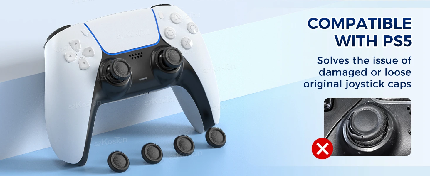 6-8Pcs Ersatz Joystick Kappen für PS5/PS4 Controller Anti-Slip Daumen Griffe Kappe Taste reparatur Teil für PS5 Gaming Zubehör – Detail 2