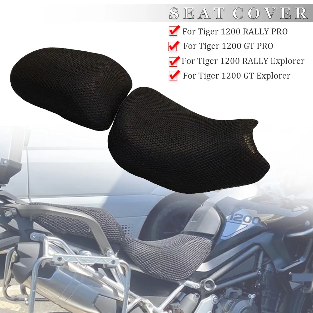 Motorcycle Accessories Rear Seat Cowl Cover 3D Mesh Net Cool Sunproof Protector For Triumph Tiger 1200 GT RALLY PRO EXPLORER
