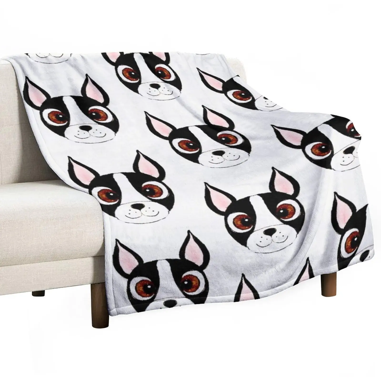 

Boston Terrier Cartoon Throw Blanket Blanket For Baby Stuffed Blankets Warm Blanket
