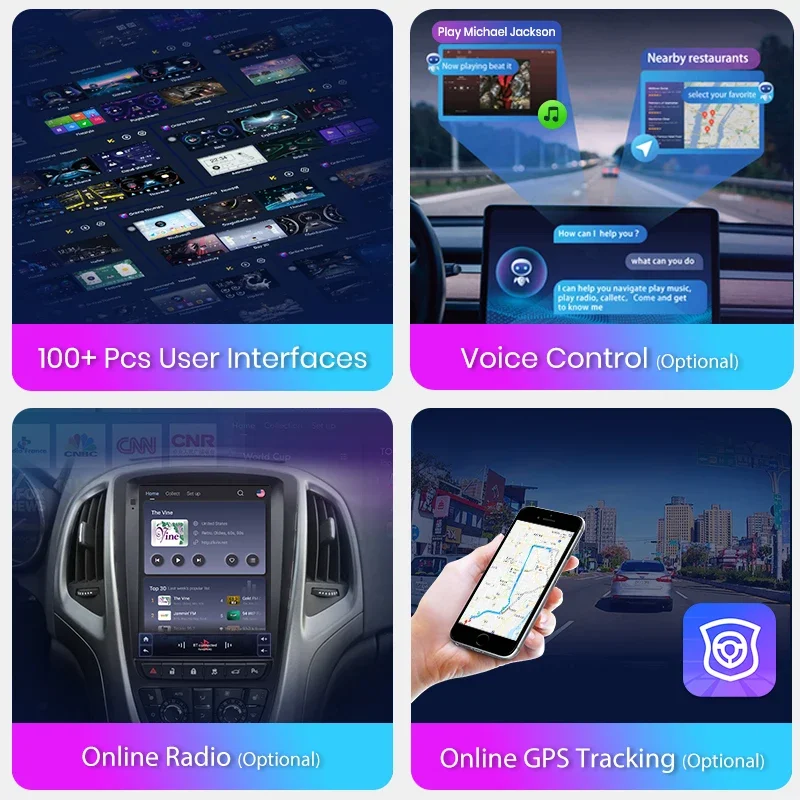 Radio de coche Junsun de 9.7 pulgadas con Android Auto y Carplay inalámbricos para Buick Regal y Opel Insignia 2014-2018, reproductor multimedia con 4G, WIFI, RDS, GPS y navegación. 6
