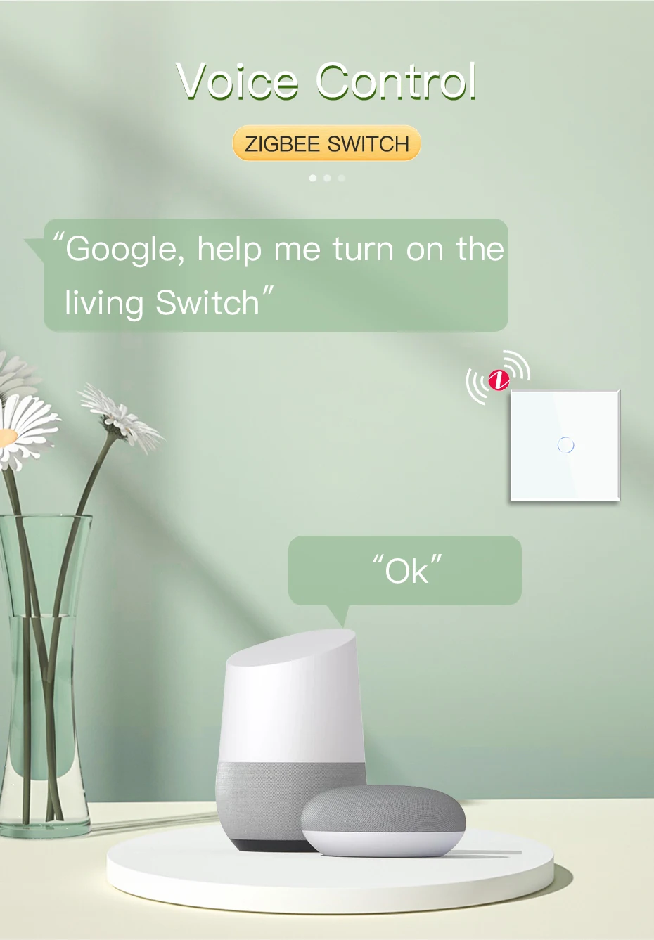 3Gang, 2Way, Touch Light Switch, Trabalhar com