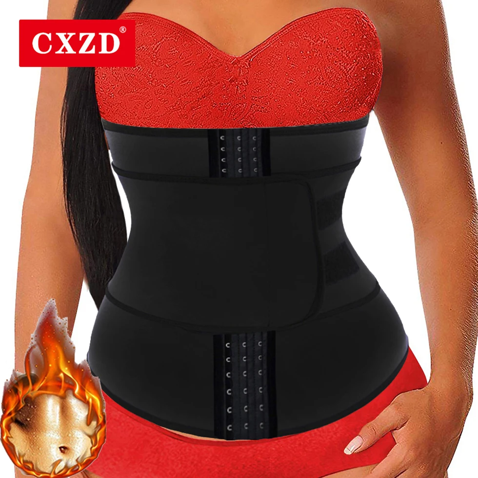 

CXZD New Waist Trainer Sauna Sweat Shapewear Body Shapers Tummy Control Compression Trimmer Breathable Belly Modeling Girdle