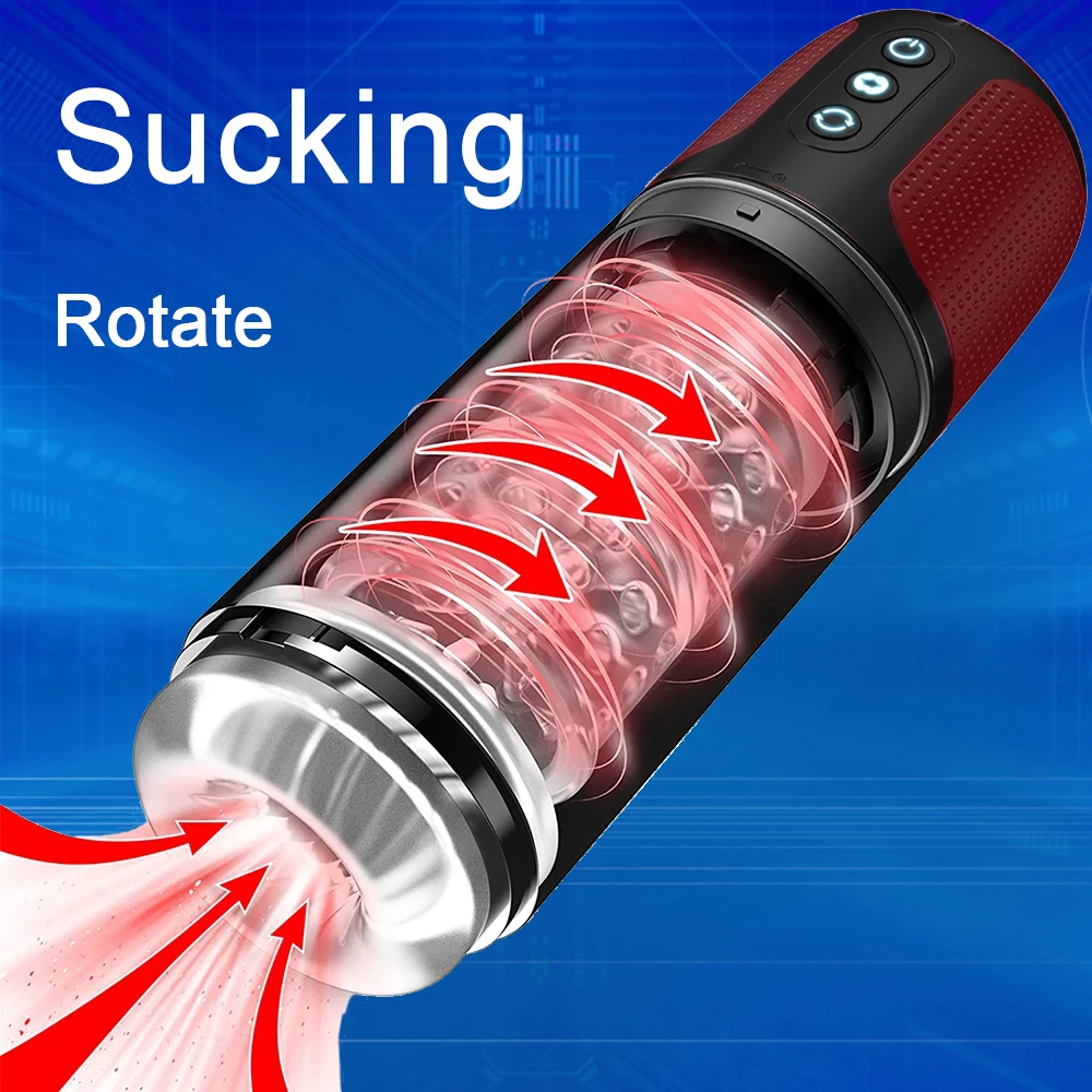 

Automatic Sucking Rotating Male Masturbator Cup Fully Waterproof With 7 Rotating &amp Vacuum Suction Modes Adult Sex Toy For Men