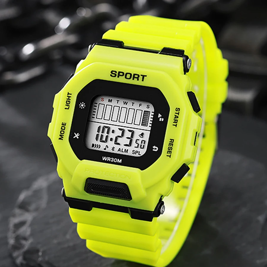 Sport Men's Watch Multifunction Electronic Watch for Kids Boys Teen Student Children LED Digital Wristwatch Military Clock Gifts