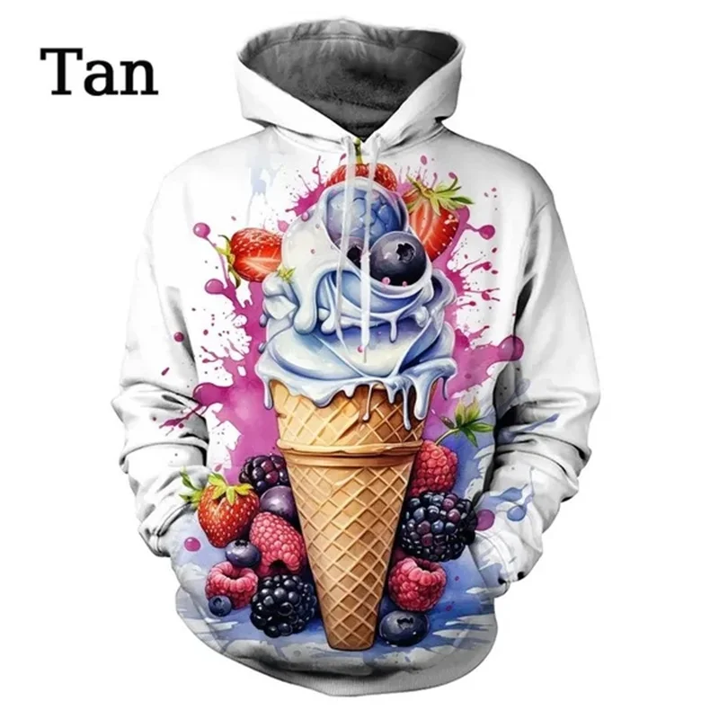 thumbnail image 1 of Sudadera con capucha con estampado de helado, sudadera con gráficos en 3D para hombre, sudadera de moda de otoño e invierno para niños, sudadera con capucha informal, ropa para mujer, 1 of 4