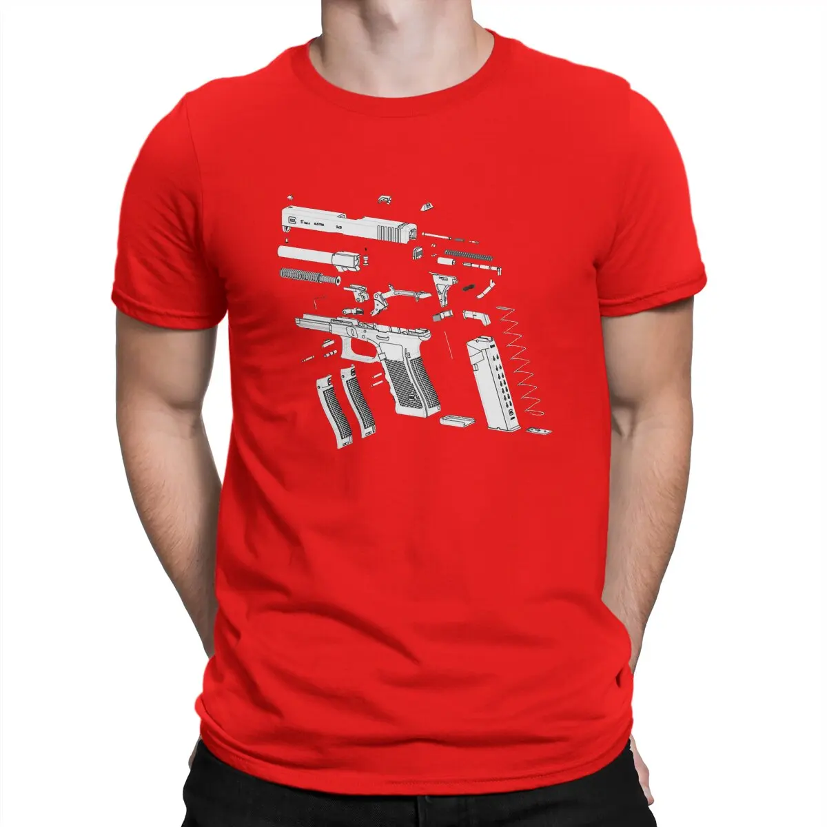 thumbnail image 1 of Camiseta G17 para hombre, Smith Cool Wesson, de algodón vintage, cuello redondo, manga corta, ideal para regalar., 1 of 7